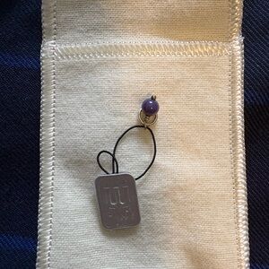 James Avery Purple Sterling Silver Glass Bead Enhancer Charm